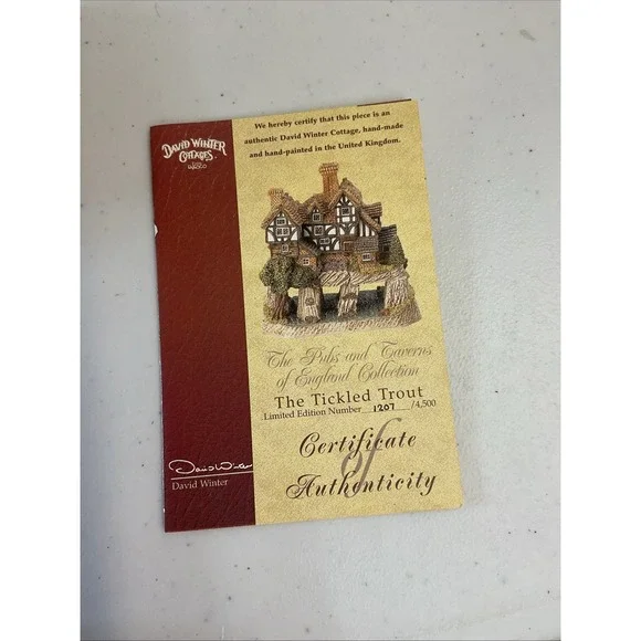 David Winter 1997 The Tickled Trout  1207/4500 D1015 Original Box Authentic - Picture 2 of 8